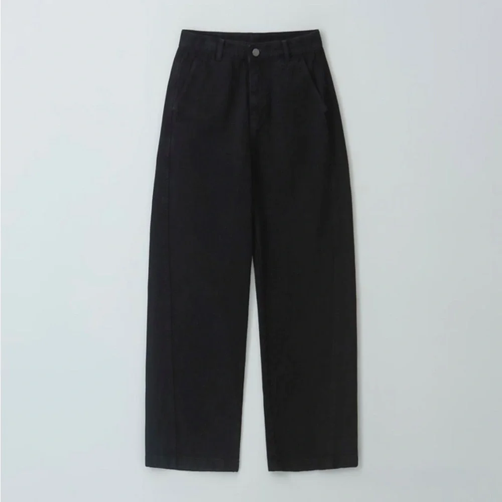 NWT Moia curved dyed denim black wide leg pant size S - Picture 5 of 16